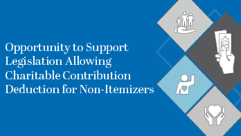 Opportunity to Support Legislation Allowing Charitable Deduction for Non-Itemizers